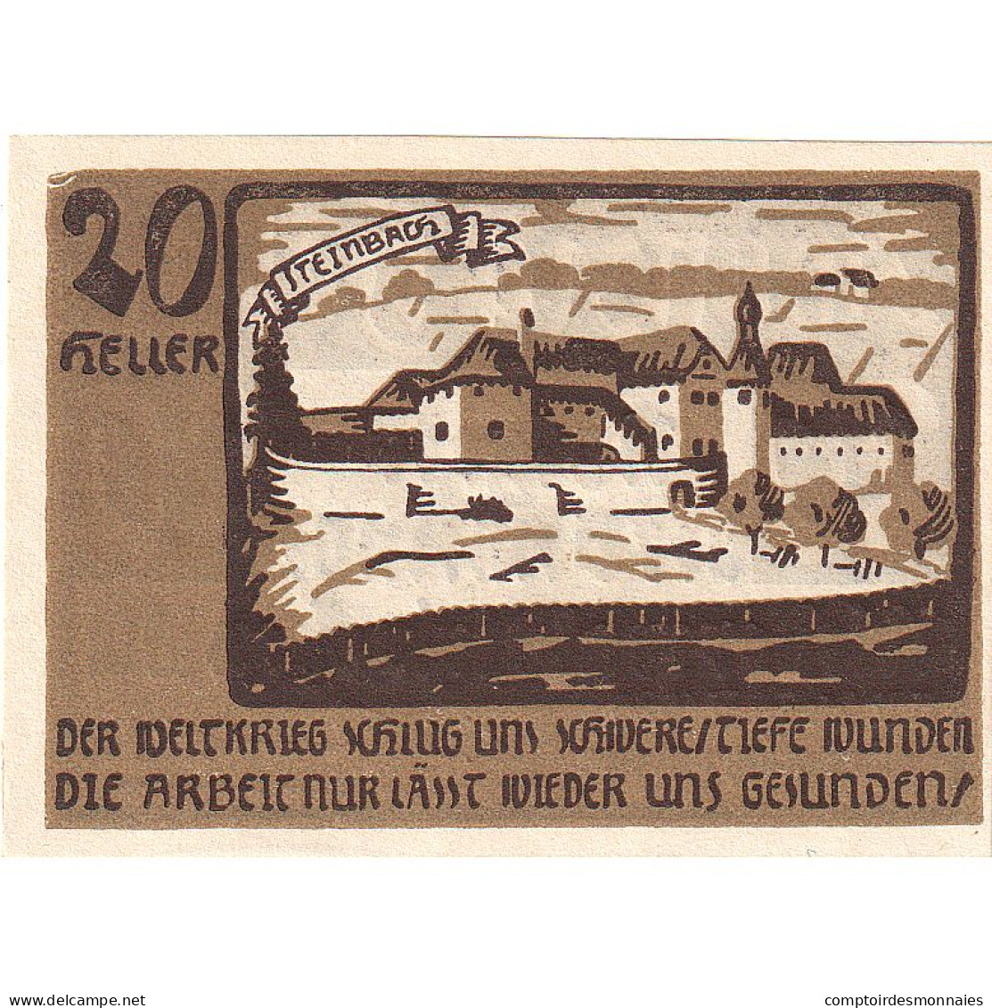 Autriche, Niederwaldkirchen, 20 Heller, Château, 1920, SPL, Mehl:FS 673a - Oesterreich