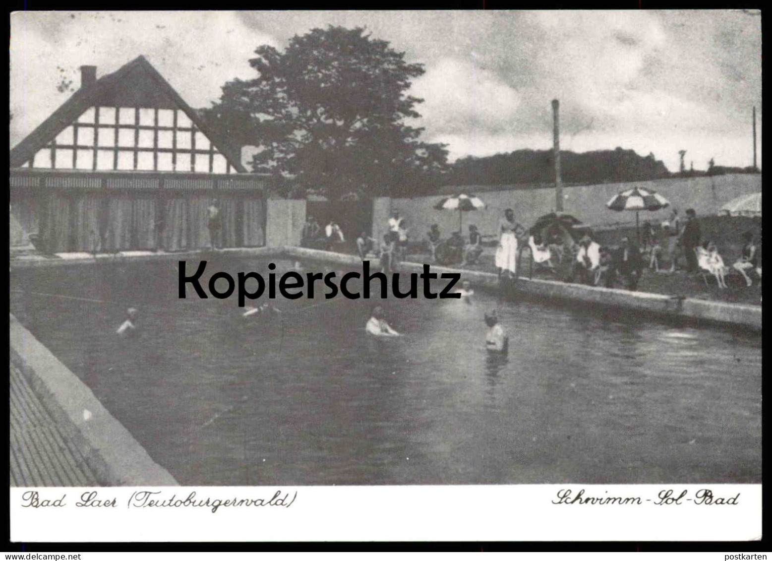 ÄLTERE REPRO KARTE BAD LAER TEUTOBURGER WALD SCHWIMM-SOL-BAD Schwimmbad Pool Reproduktion Ansichtskarte AK Cpa Postcard - Bad Laer