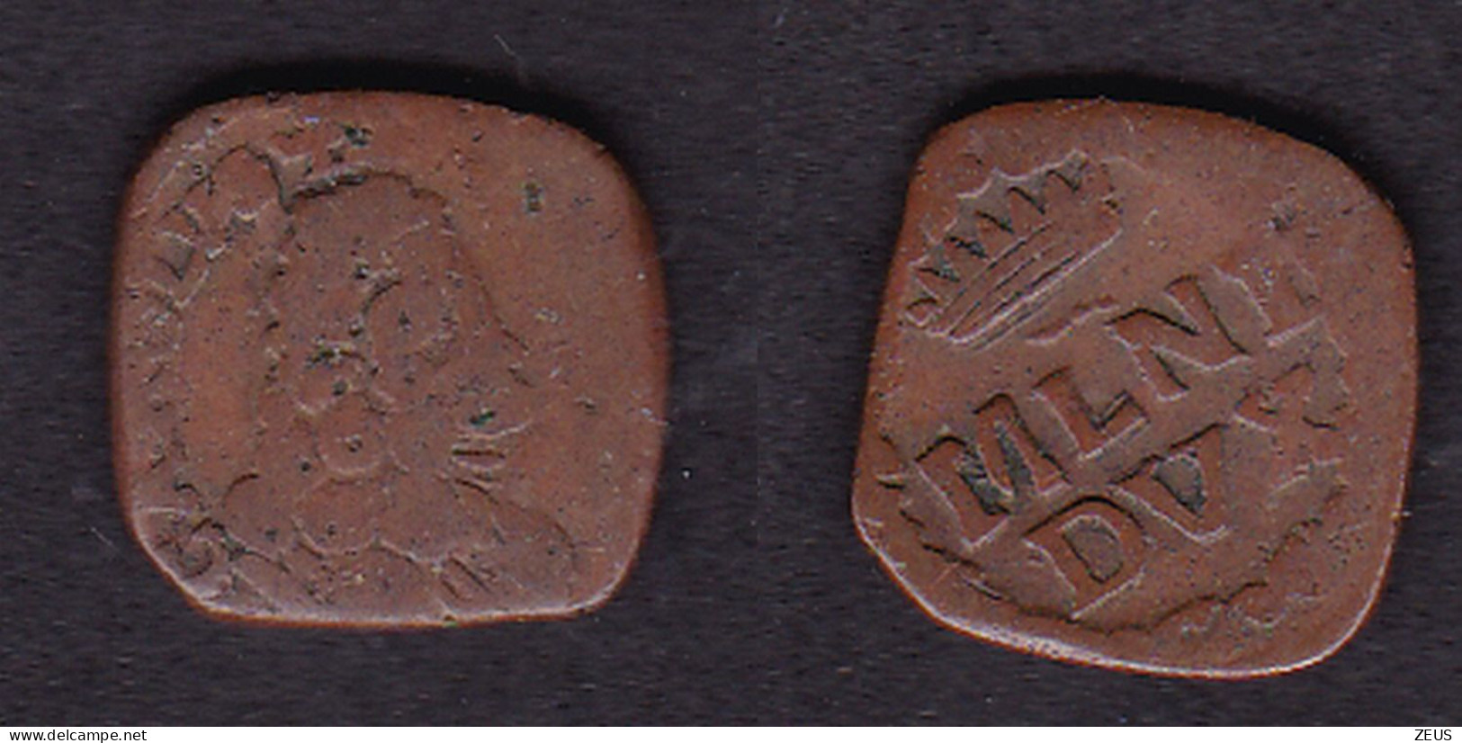 1 QUATTRINO 1665-1700 CARLO III MILANO - Lombardie-Vénétie