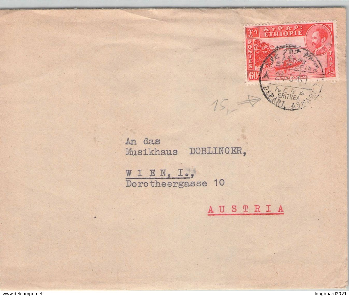 ETHIOPIA - AIR MAIL 1961 - WIEN/AT  /646 - Ethiopië