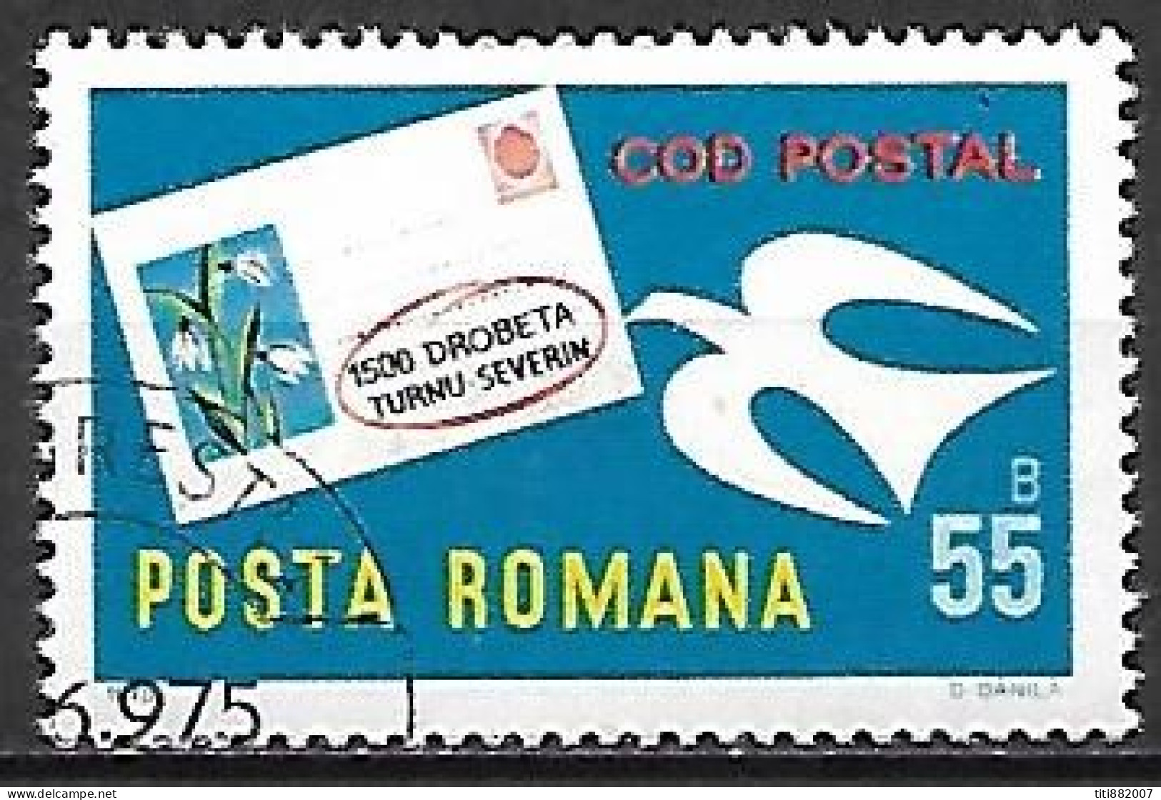 ROUMANIE     -    CODE  POSTAL    -     Oblitéré - Postleitzahl