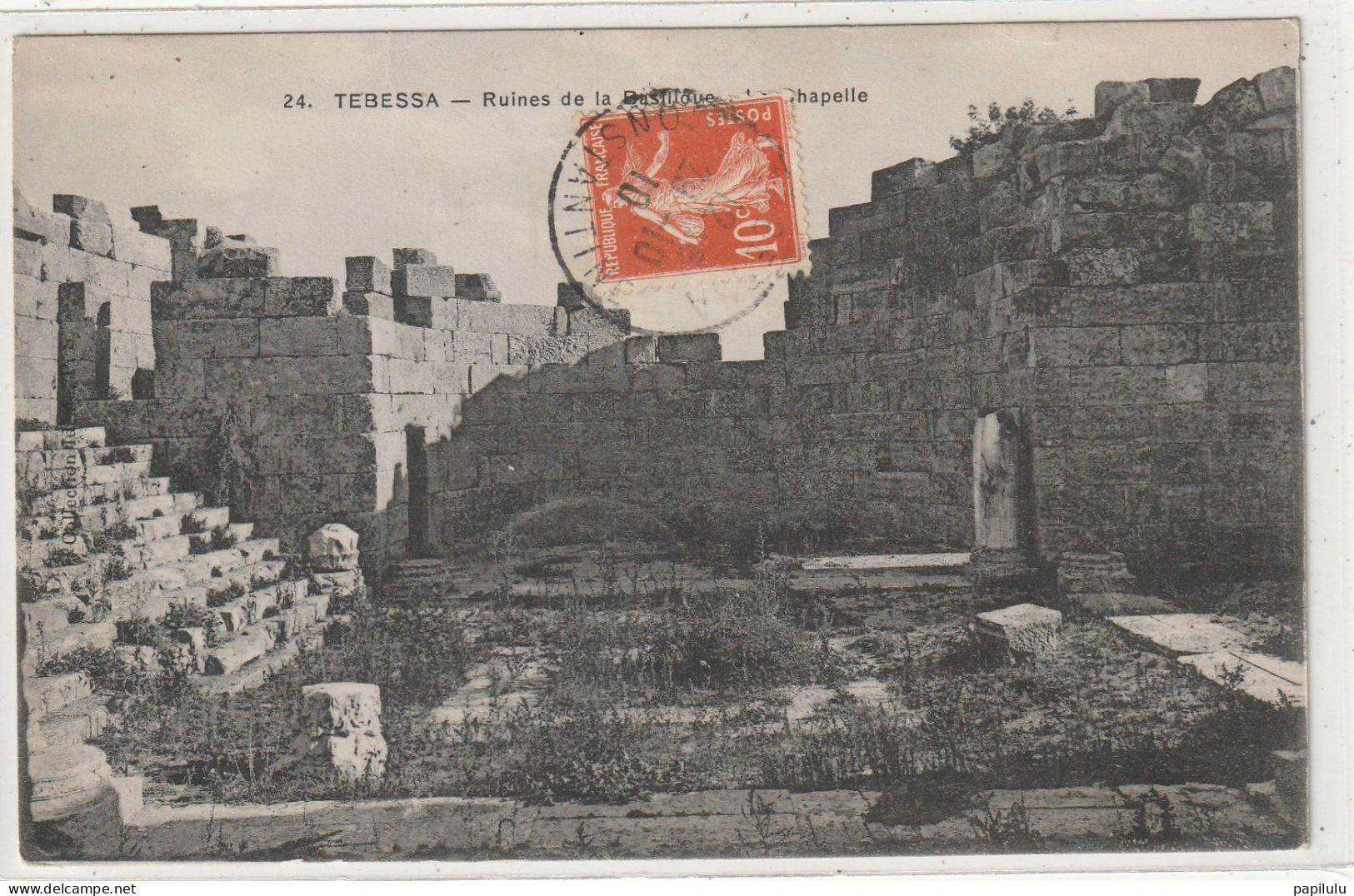 ALGERIE 429 : Tébessa Ruines De La Basilique , La Chapelle : édit. ? N° 24 - Tébessa
