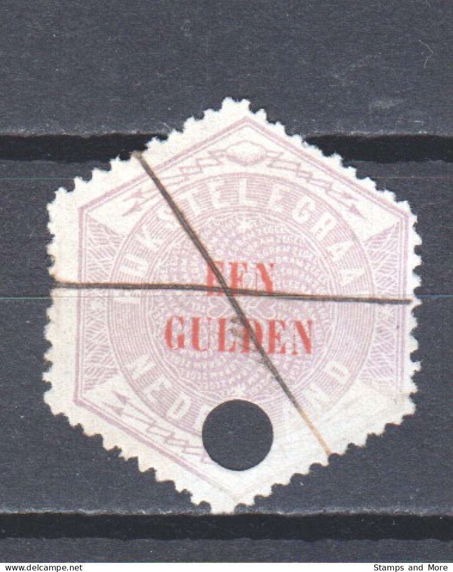 Netherlands 1877 Telegram NVPH TG11 Canceled (2) - Telégrafos