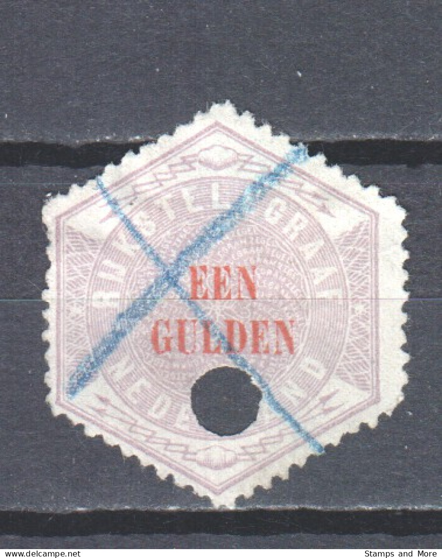 Netherlands 1877 Telegram NVPH TG11 Canceled (1) - Telegraphenmarken