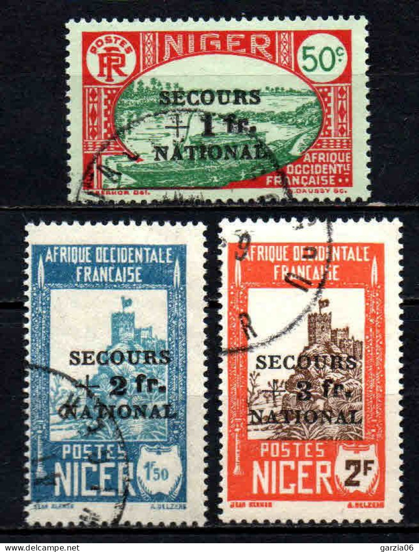 Niger  - 1941 - Tb Antérieurs Surch " Secours National "- N° 89/91/92  - Oblit - Used - Gebraucht