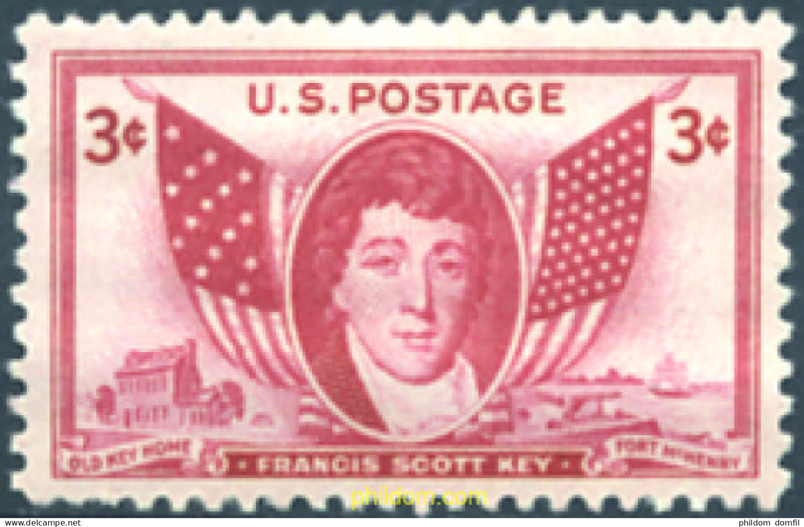 247846 MNH ESTADOS UNIDOS 1948 FRANCIS SCOTT KEY - Unused Stamps
