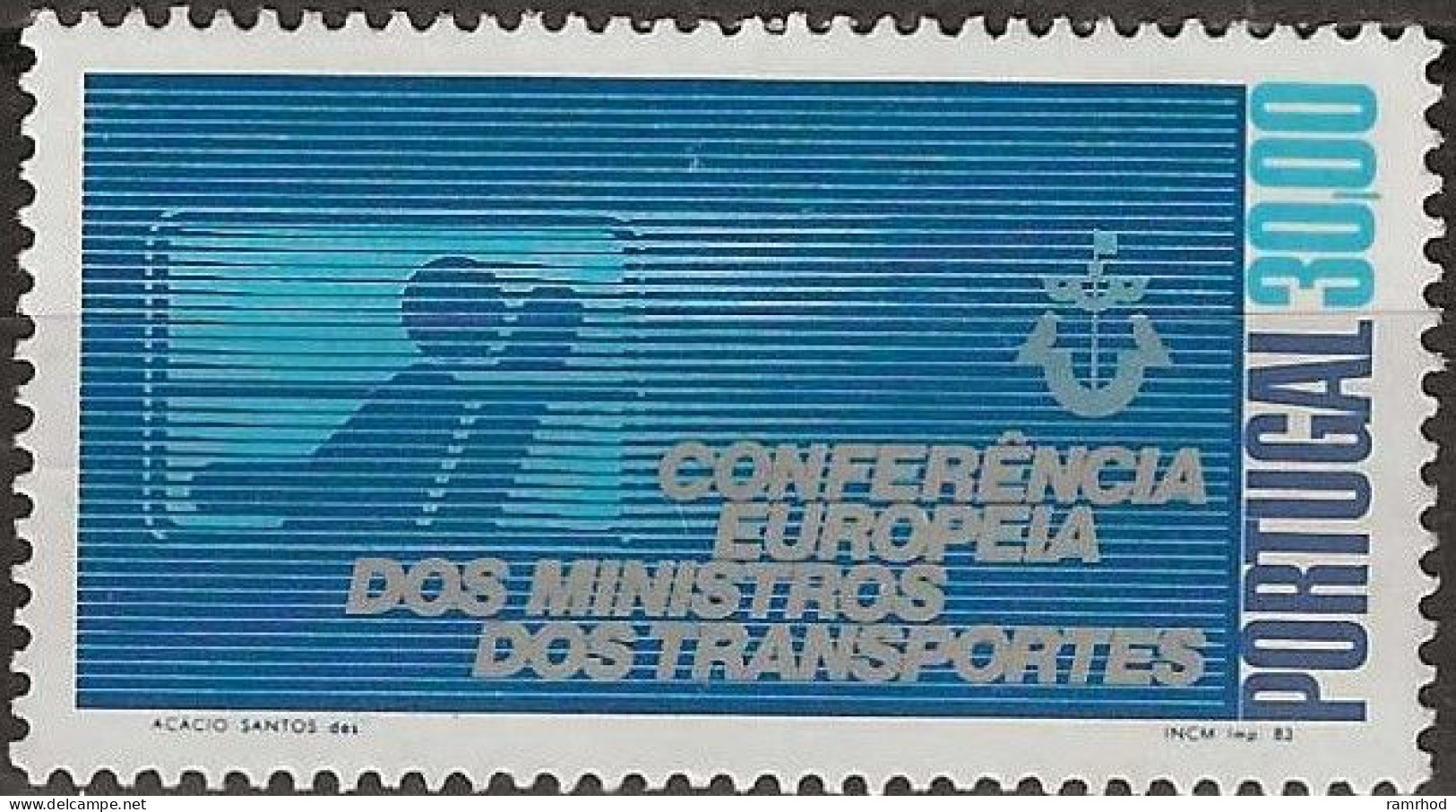 PORTUGAL 1983 European Ministers Of Transport Conference - 30e Passenger In Train FU - Usado