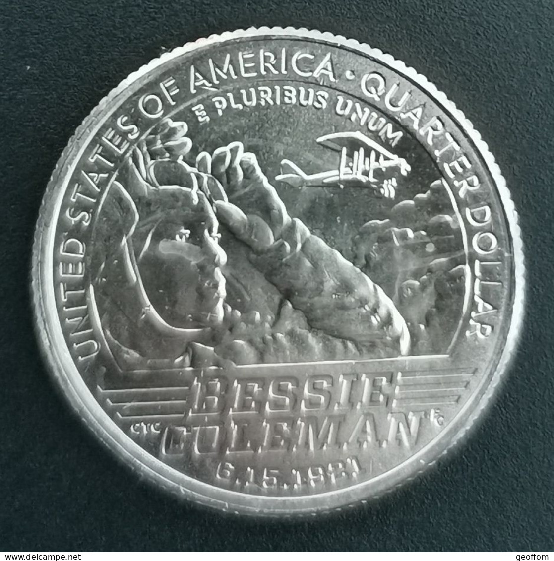 Quarter Dollar USA Bessie COLEMAN - 2023 D - Unc - LIBERTY - American Woman - Sin Clasificación