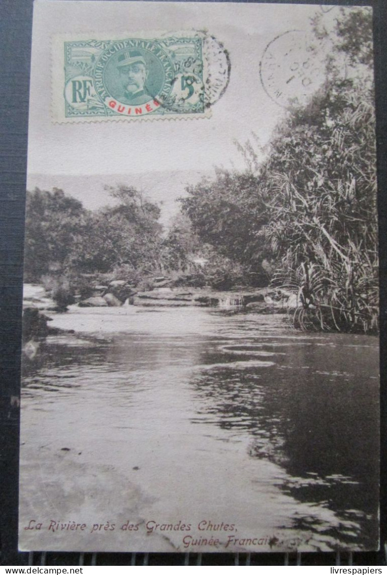 Guinée Française Riviere Pres Des Grandes Chutes Cpa Timbrée - Guinea Francese