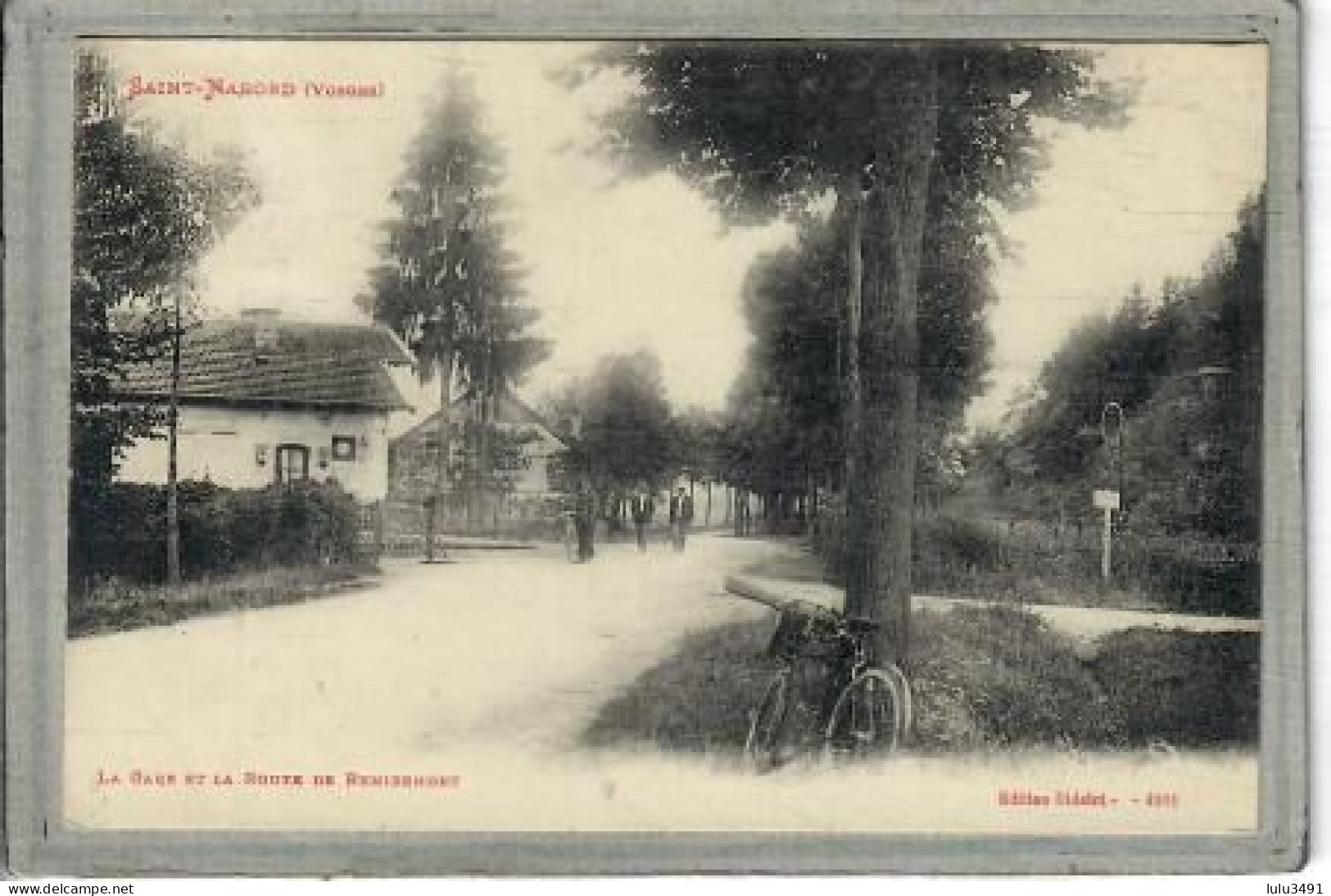 CPA - SAINT-NABORD (88) - Aspect De La Gare Et De La Route De Remiremont Een 1916 - Saint Nabord