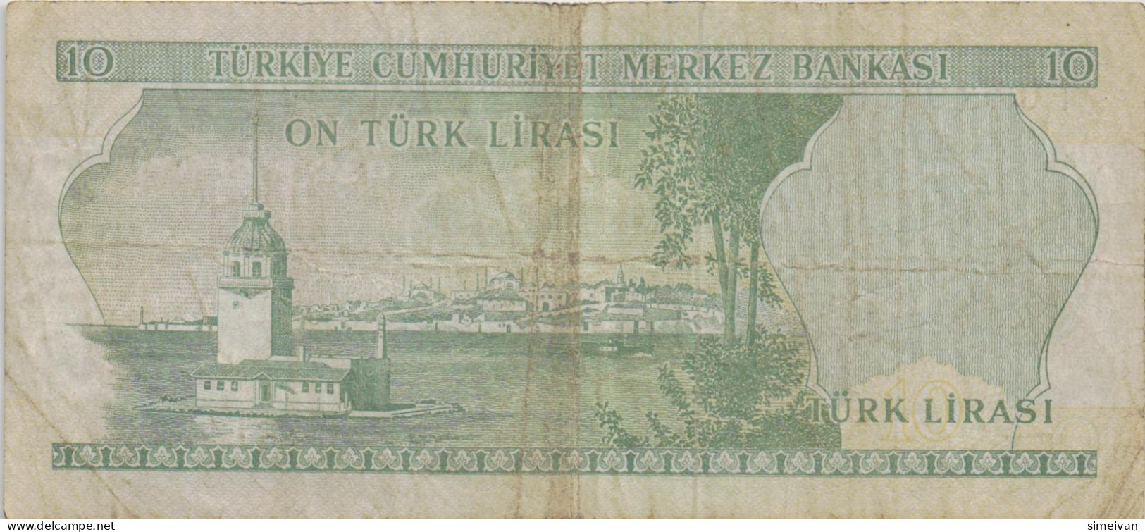 Turkey 10 Lira 1930 (1966) P-180 Banknote Europe Currency Turquie Truthahn Türkei #5180 - Turquie