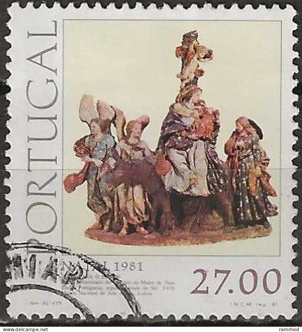 PORTUGAL 1981 Christmas. Crib Figures - 27e. - Flight Into Egypt FU - Oblitérés