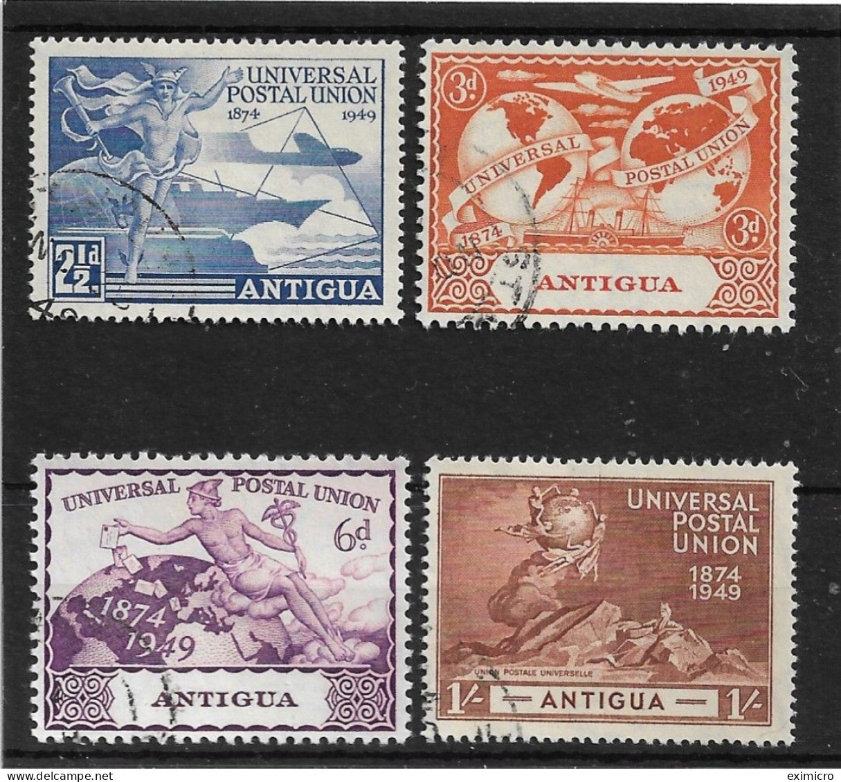 ANTIGUA 1949 UPU SET SG 114/117 FINE USED Cat £11 - 1858-1960 Colonia Británica