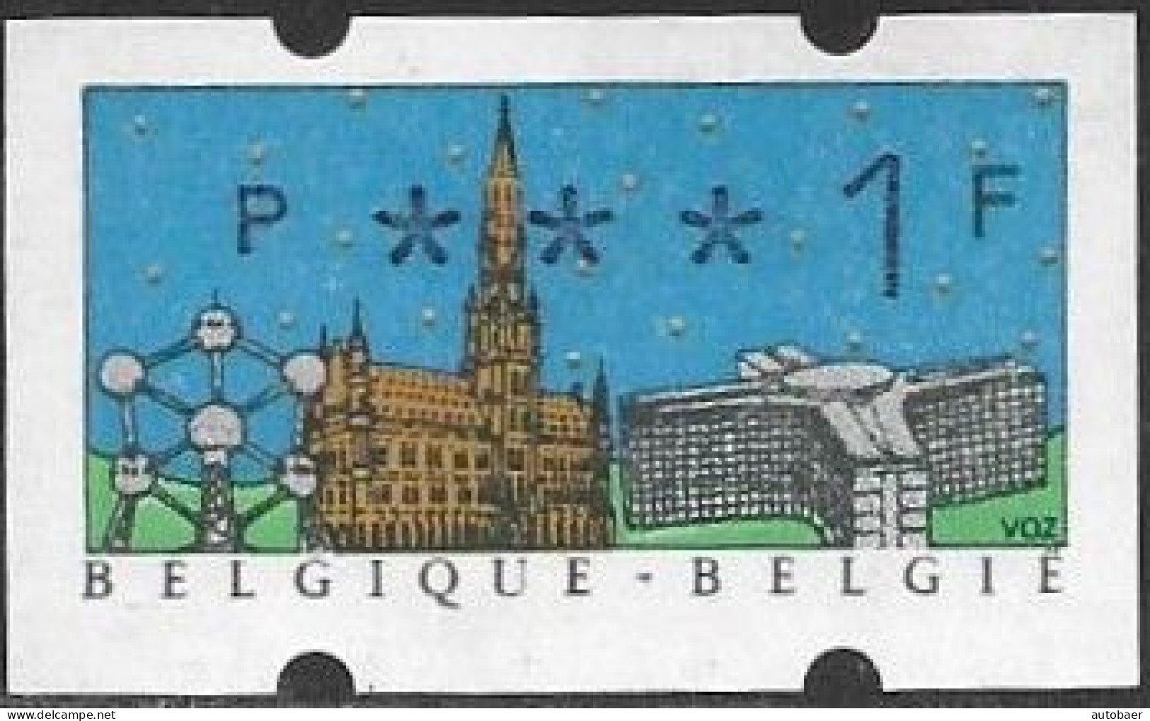 Belgium Belgique Belgien 1990 ATM Bruxelles Mi. No. 22 ** MNH Postfrisch - Postfris