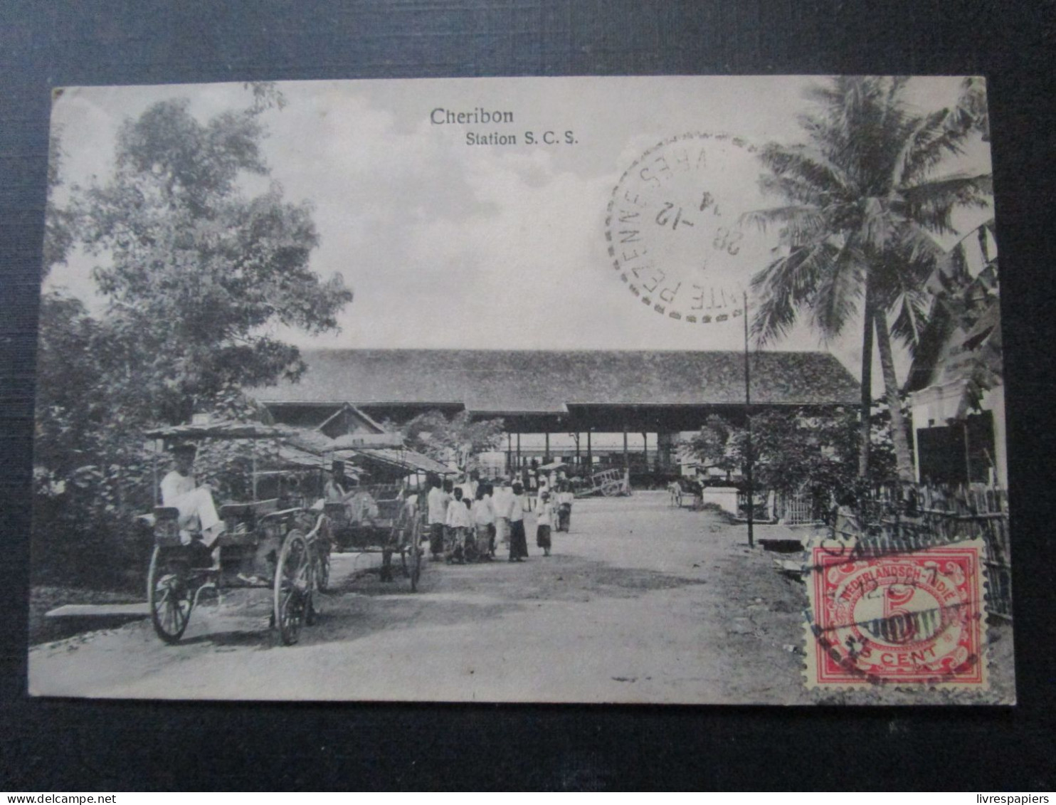 Indonesie Cheribon Station Cpa Timbrée - Indonesien