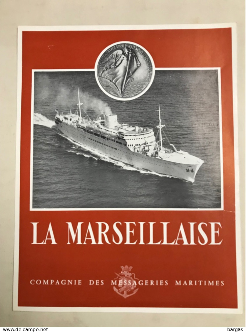Compagnie Des Messageries Maritimes Le Paquebot Bateau Présentation La Marseillaise - Autres & Non Classés