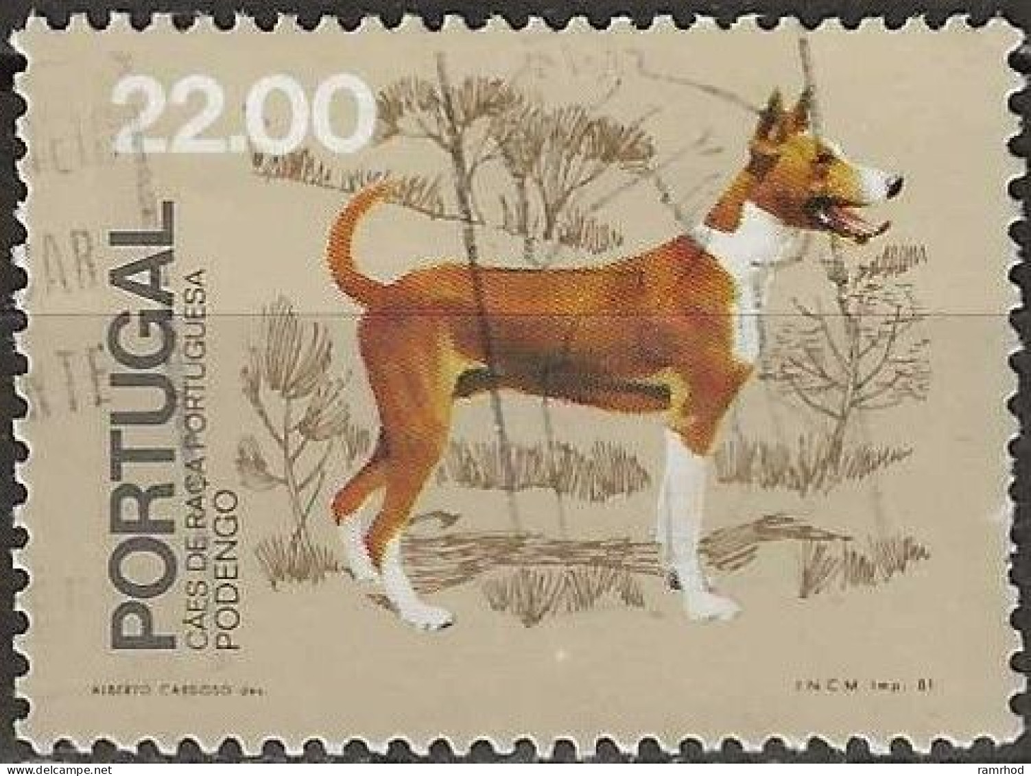 PORTUGAL 1981 50th Anniversary Of Kennel Club Of Portugal - 22e. - Podengo FU - Usado