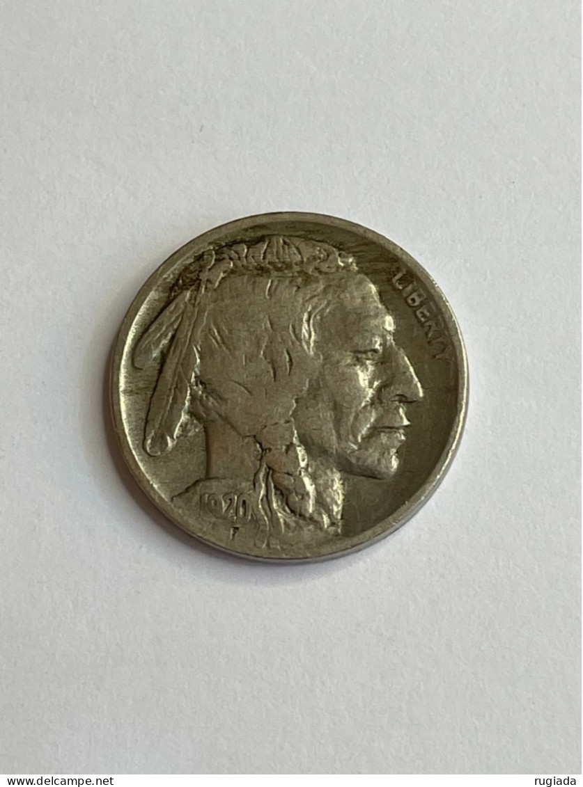 1920 (D) USA Indian Head Nickel 5 Cents Coin, VF Very Fine, Scarce Date/mark - 1913-1938: Buffalo
