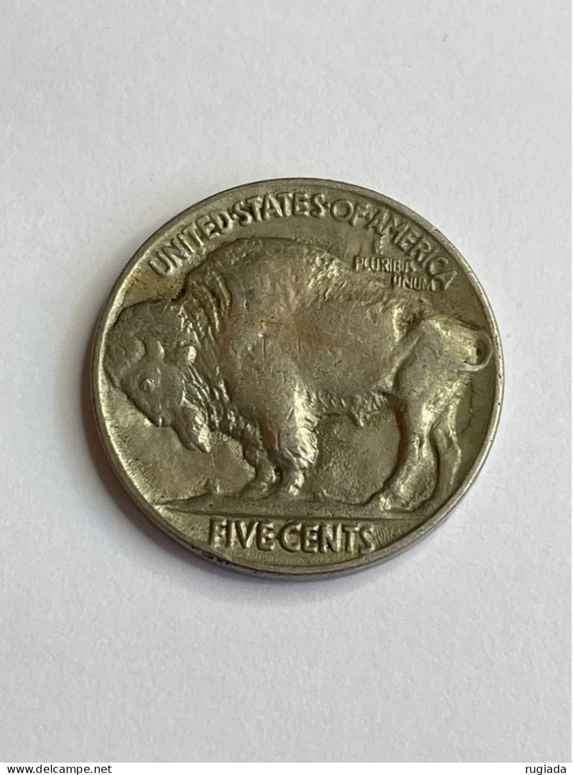 1919 USA Indian Head Nickel 5 Cents Coin, XF Ex. Fine - 1913-1938: Buffalo