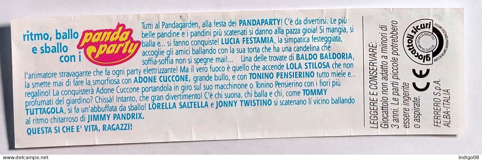 Bpz Papier Série Panda Party BPZ Italie 1994 - Monoblocchi