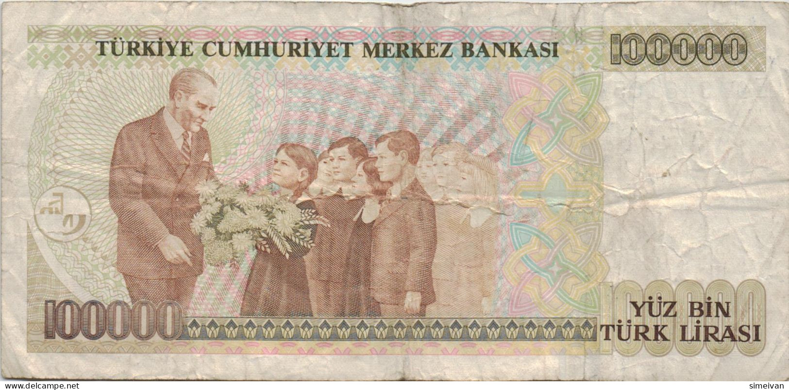 Turkey 100 000 Lira 1970 (1991) P-205b Banknote Europe Currency Turquie Truthahn Türkei #5191 - Turquie