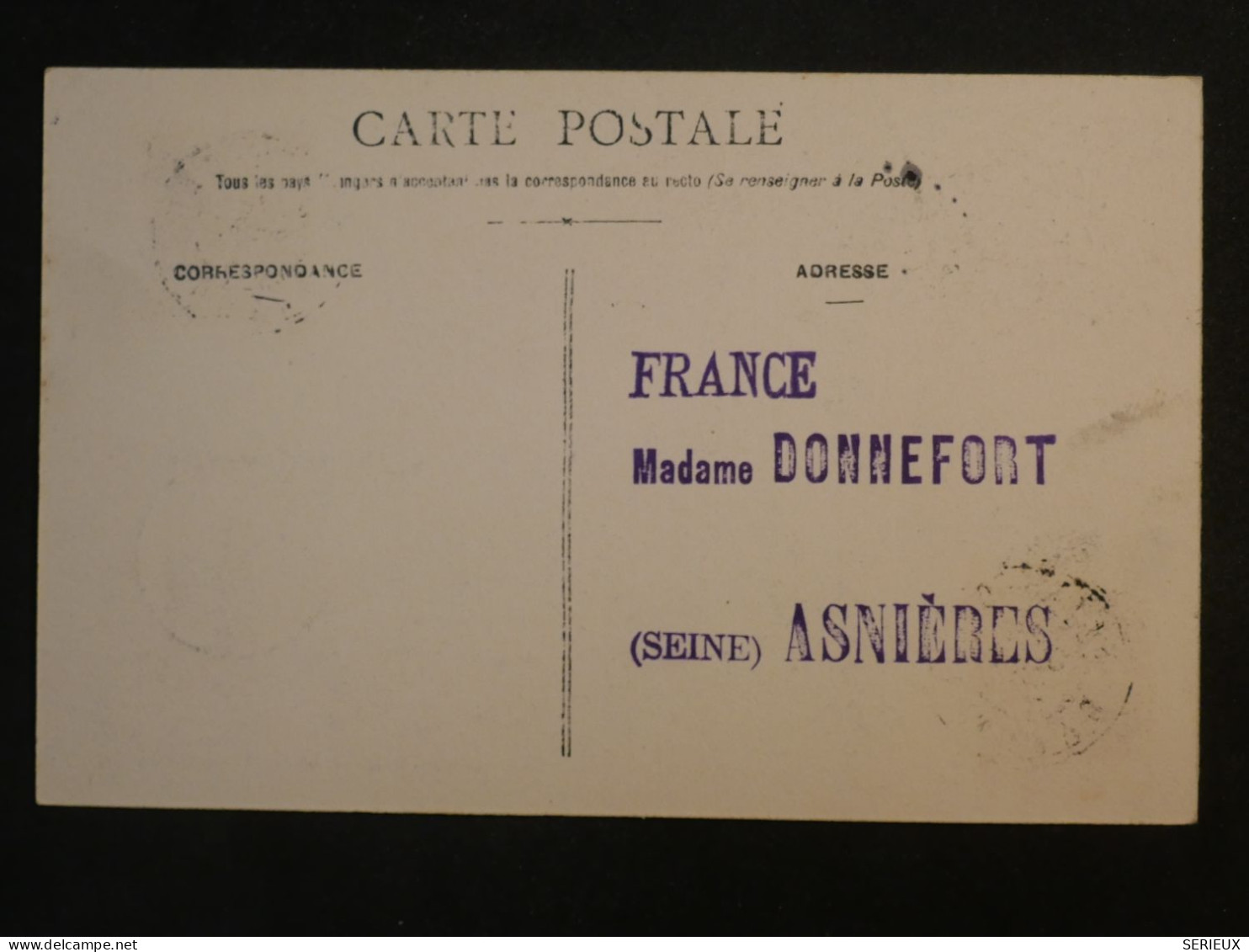 AK0 GABON  MOYEN CONGO  BELLE CARTE   1912 LE  PALANQUIN + 1F SURCHARGé   +AFF. INTERESSANT++ + - Storia Postale