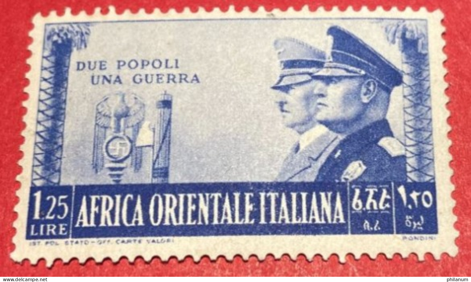 AFRICA ORIENTALE ITALIANA 1941 - HITLER MUSSOLINI MNH** 1,25 Lire*** - Africa Oriental Italiana