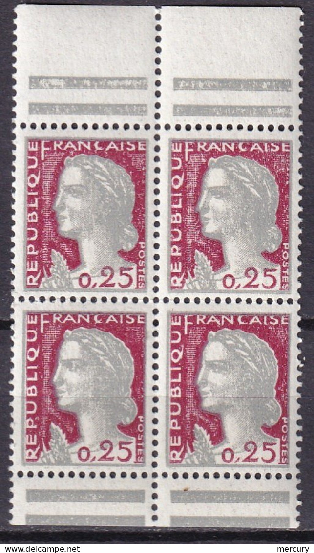 FRANCE - 25 C. En Bloc De 4 De Carnet - 1960 Marianne Van Decaris