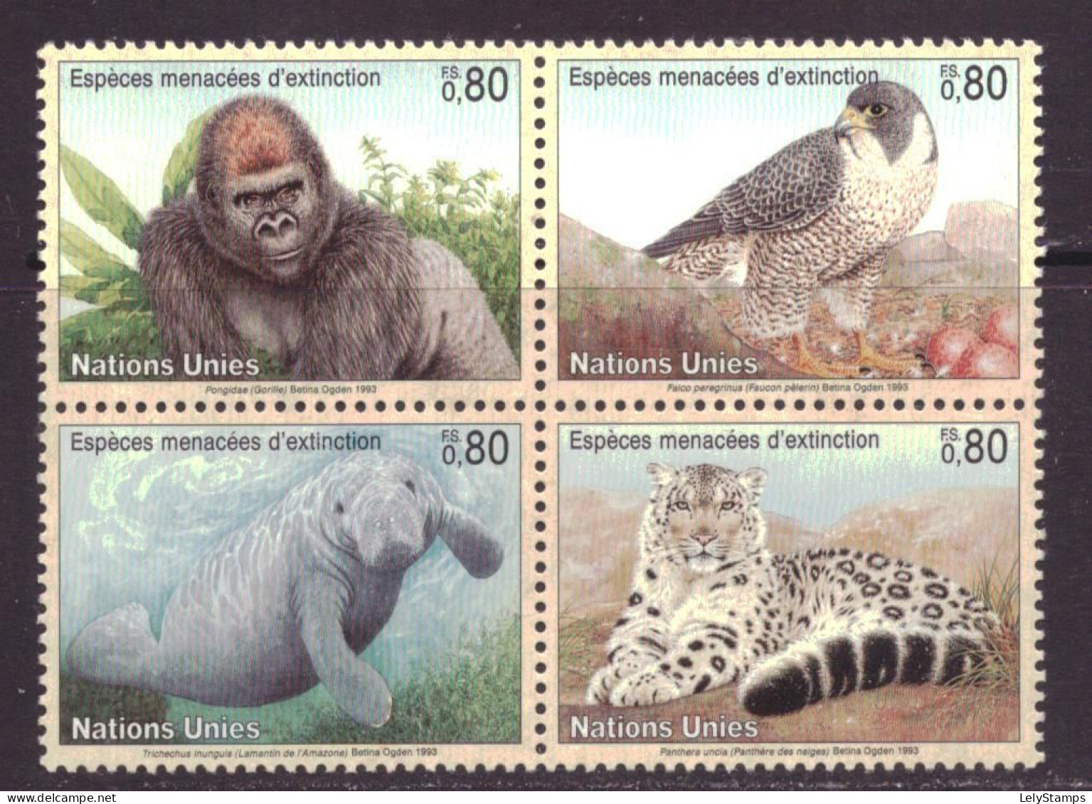 United Nations Geneva 227 T/m 230 MNH ** Animals Nature (1993) - Neufs