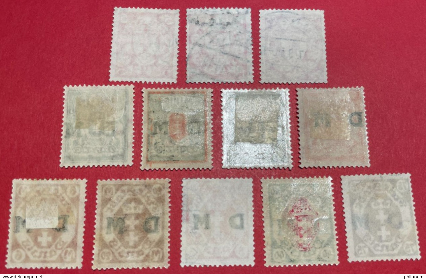 DANZICA 1921-1922 - NEW & USED - OVERPRINTED "DM" - Officials