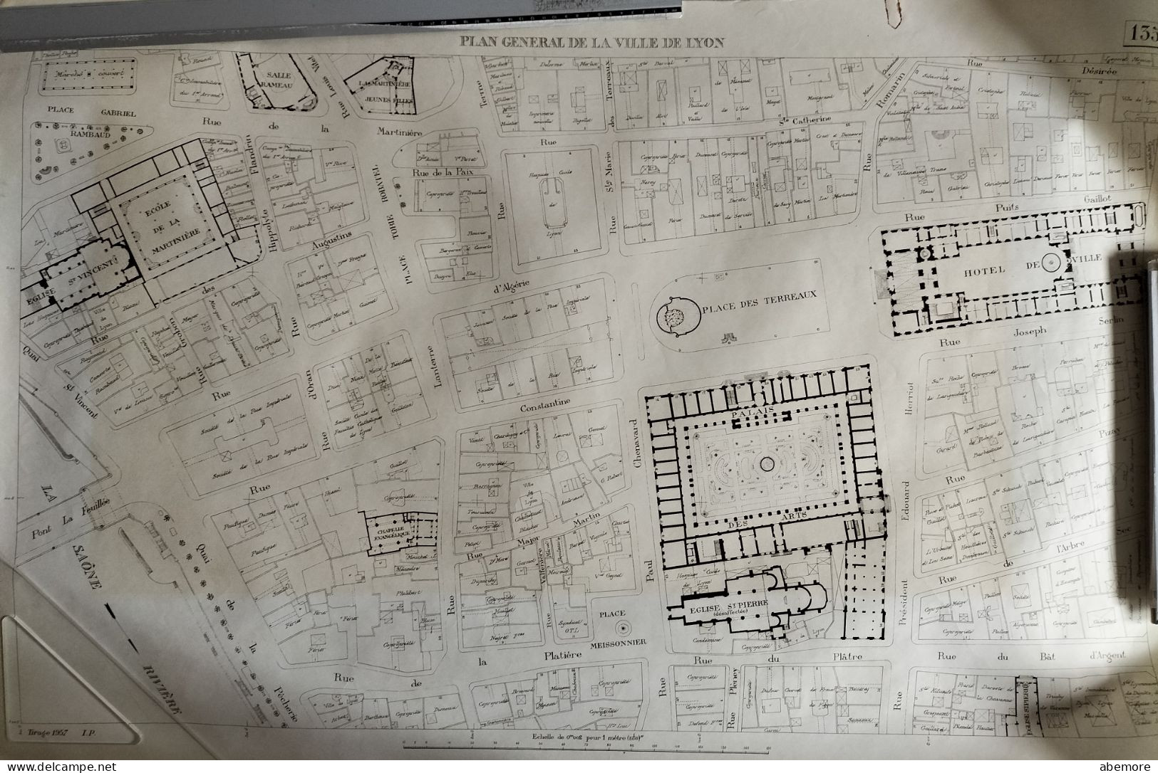 Plan De Lyon Feuille 135 1957 - Topographische Kaarten