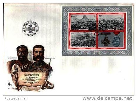 REPUBLIC OF SOUTH AFRICA, 1979, Zulu War, First Day Cover Nr.3.14ms Block 5 (S3) - Storia Postale