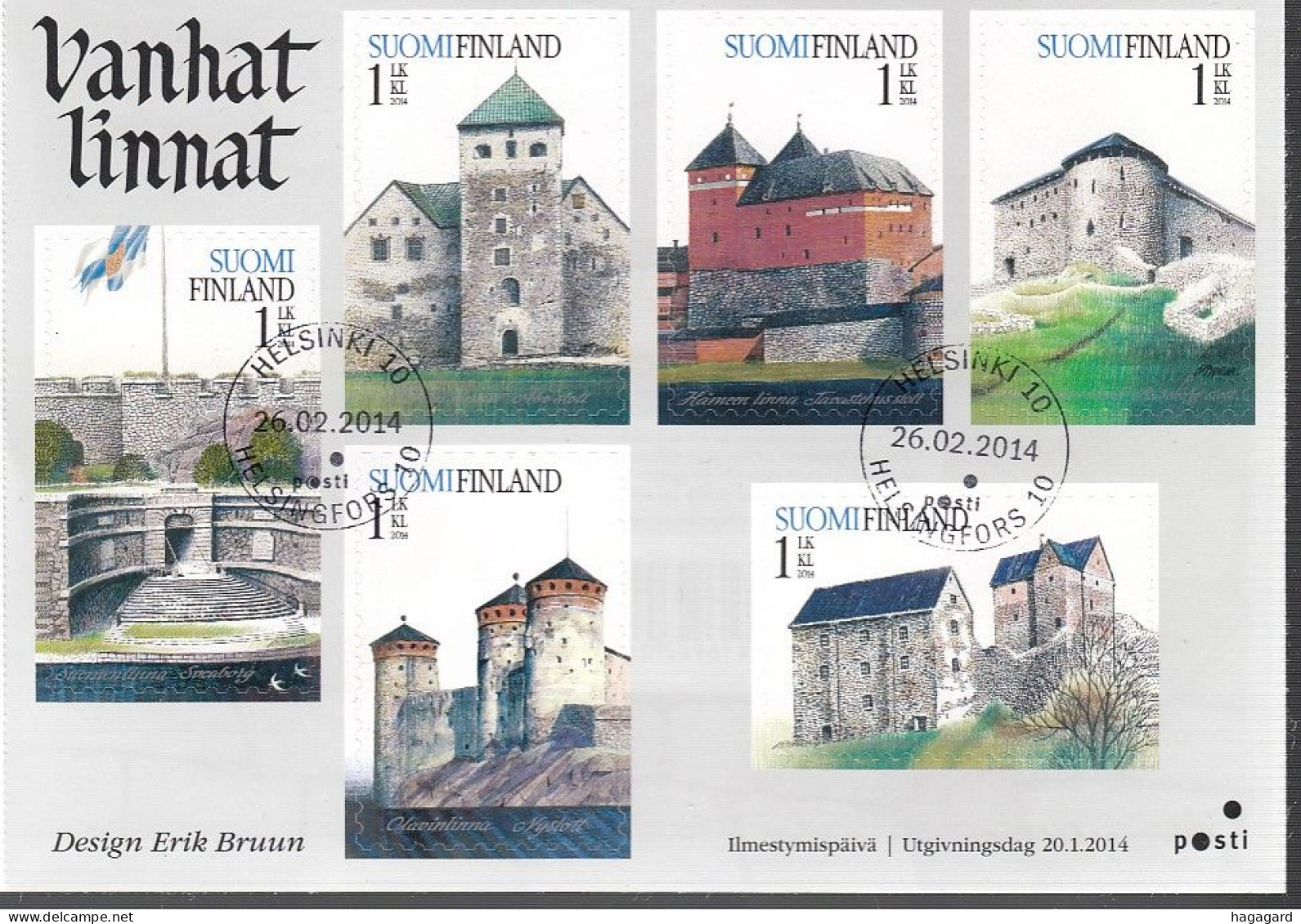 Finland 2014. Castles. Complete Booklet. Michel 2284-89. Cancelled - Carnets