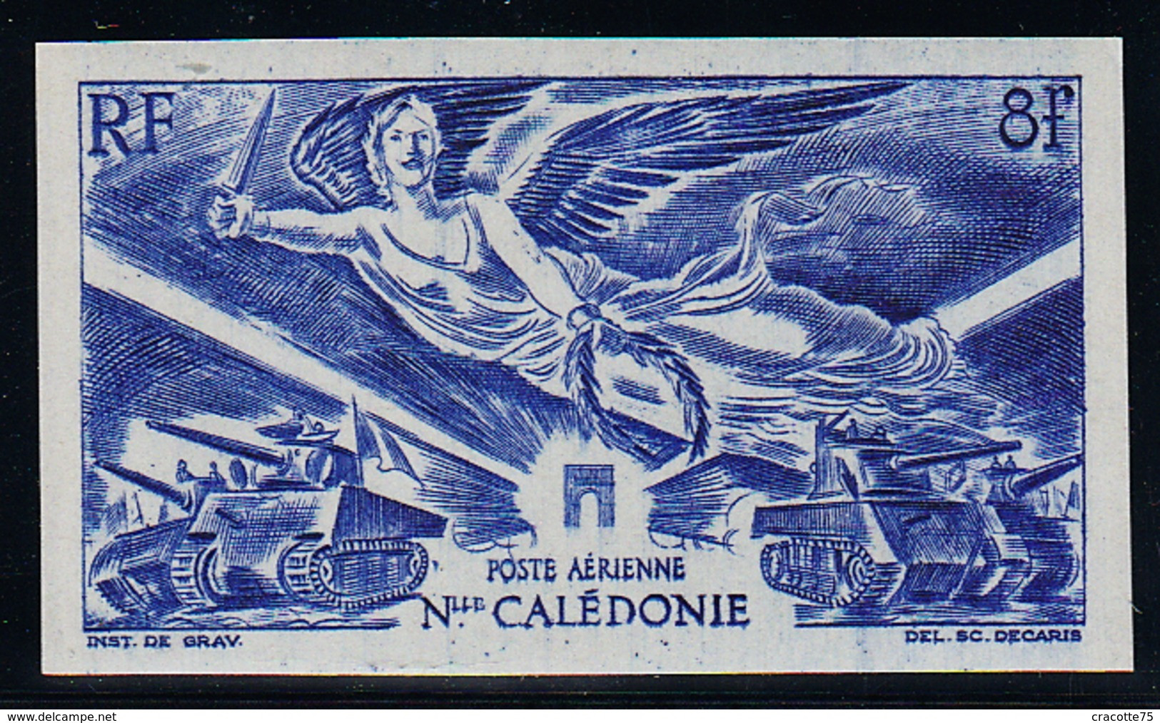 NOUVELLE CALEDONIE - N°PA 54  NON DENTELE . LA VICTOIRE. LUXE. - 1946 Anniversaire De La Victoire