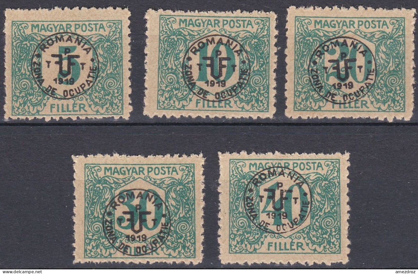 Hongrie Debreczen Occupation Taxe 1920 N° 13-17 Mi 17-21 *   (J30) - Debreczin