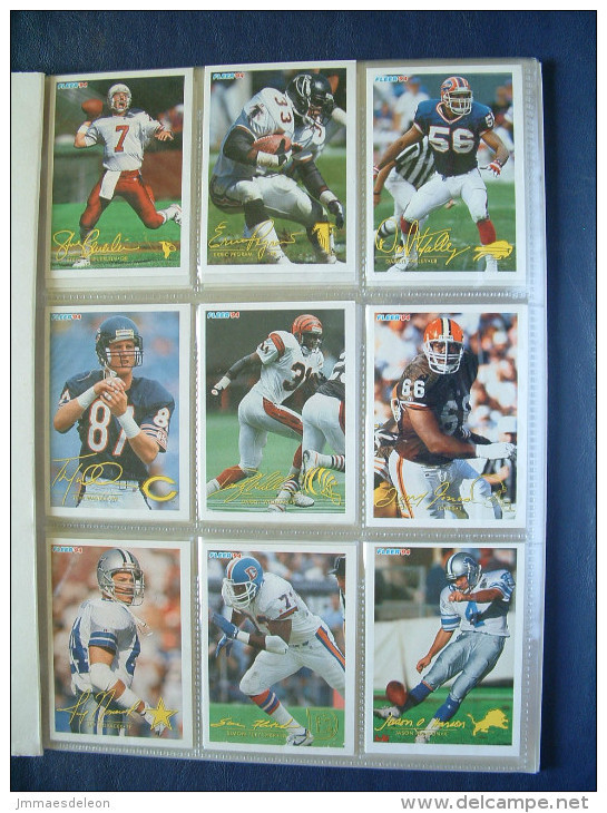 NFL American Football Players Cards FLEER - 85 Cards In Album (seems Not Complete) - Verzamelingen