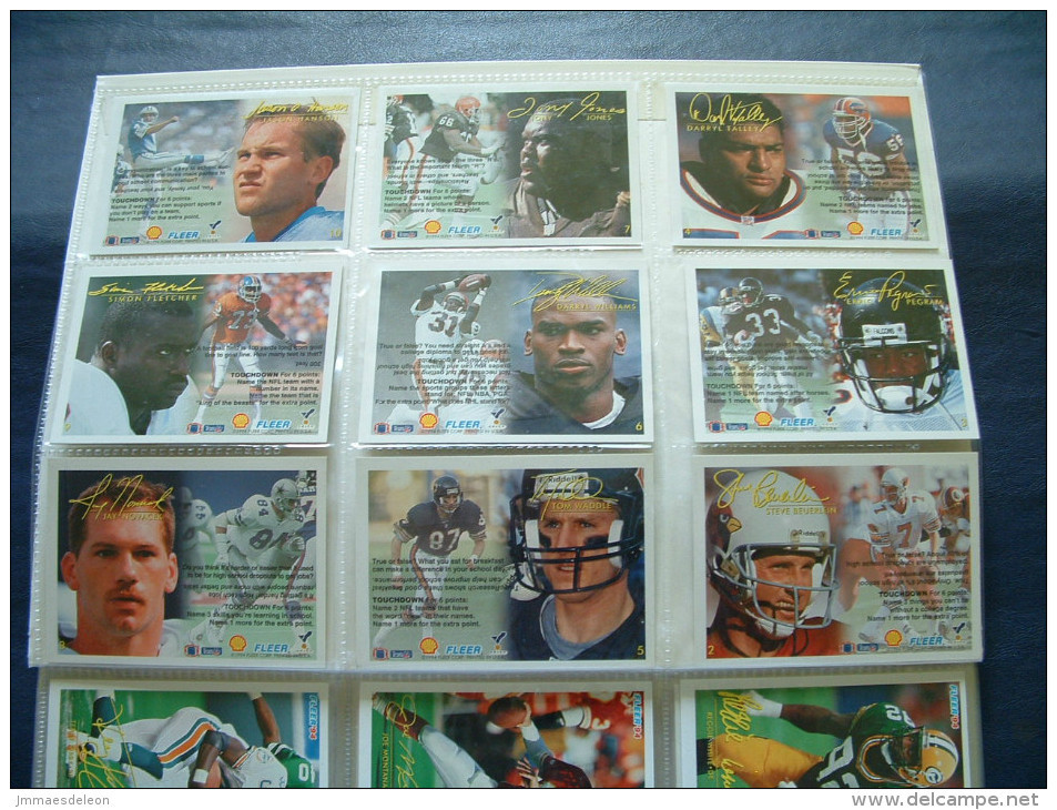 NFL American Football Players Cards FLEER - 85 Cards In Album (seems Not Complete) - Lots
