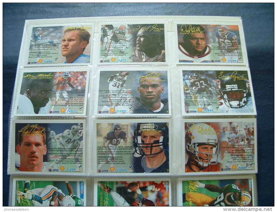 NFL American Football Players Cards FLEER - 85 Cards In Album (seems Not Complete) - Verzamelingen