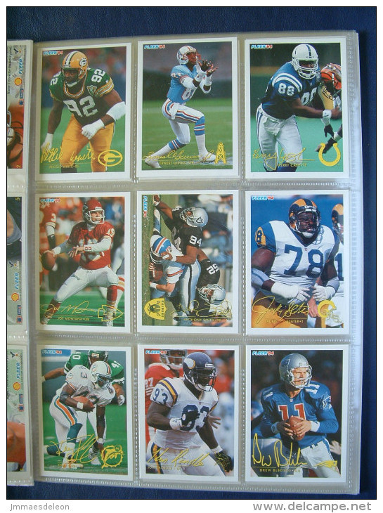 NFL American Football Players Cards FLEER - 85 Cards In Album (seems Not Complete) - Konvolute