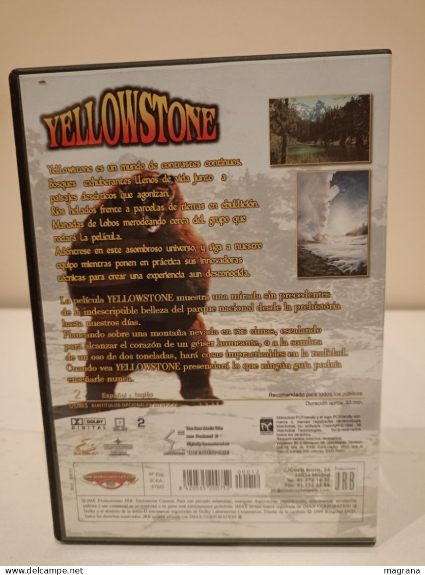 Película Dvd. Yellowstone. Un Parque Nacional Milenario. Una Maravilla De La Naturaleza! IMAX. 2002. - Dokumentarfilme