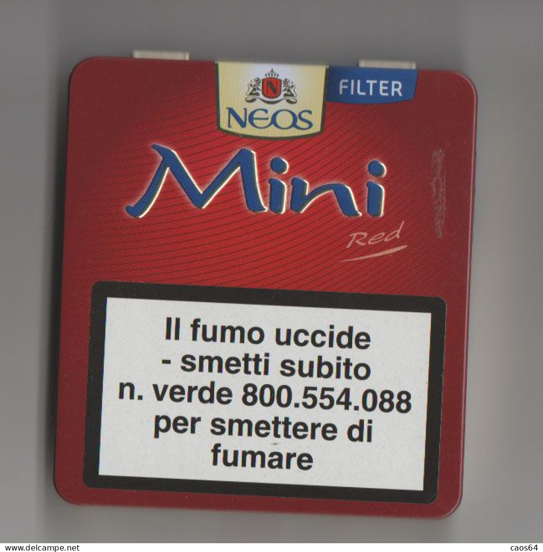 NEOS MINI RED Cigars SIGARI METAL SCATOLA VUOTA ITALY - Zigarrenkisten (leer)