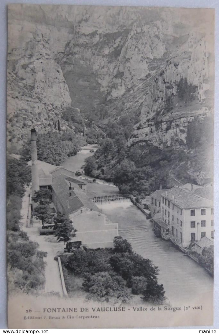 FONTAINE De VAUCLUSE - Vallée De La Sorgue (2e Vue)  - CPA Dos Simple - Piolenc