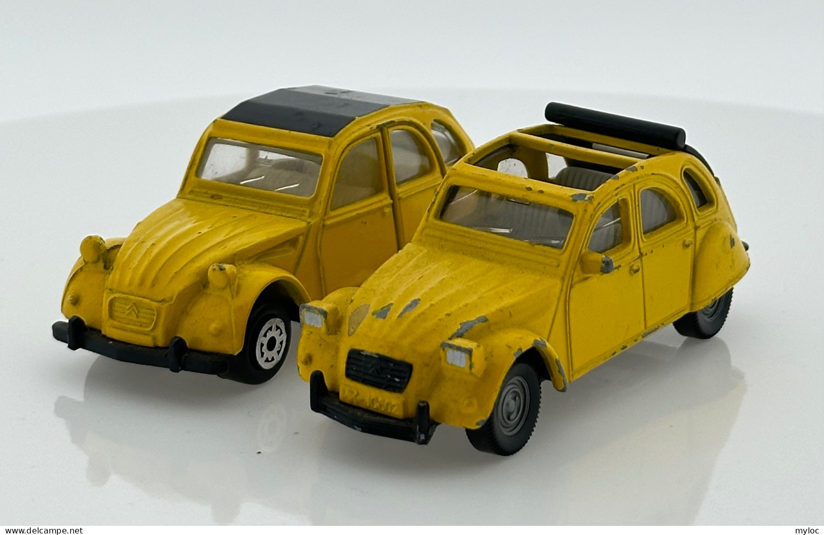 Lot De 2 Voitures Miniatures Citroën 2CV. Edocar 1988 Et Siku - Autres & Non Classés