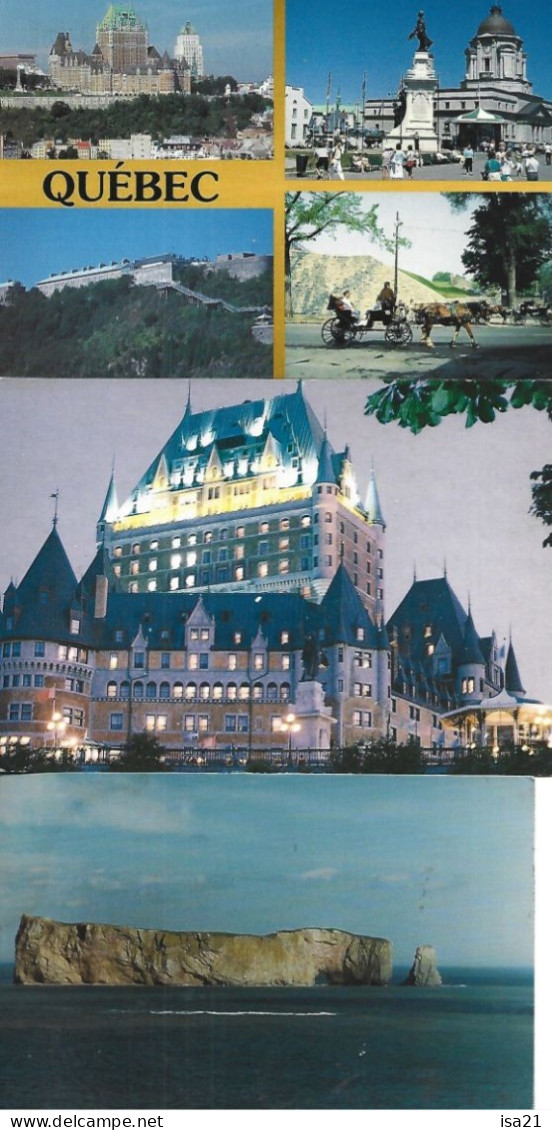 17 Cartes Postales: QUEBEC: QUEBEC: Château Frontenac, Percé, Ste Adèle, Champlain, Maison Jacquet ... - Québec - La Cité