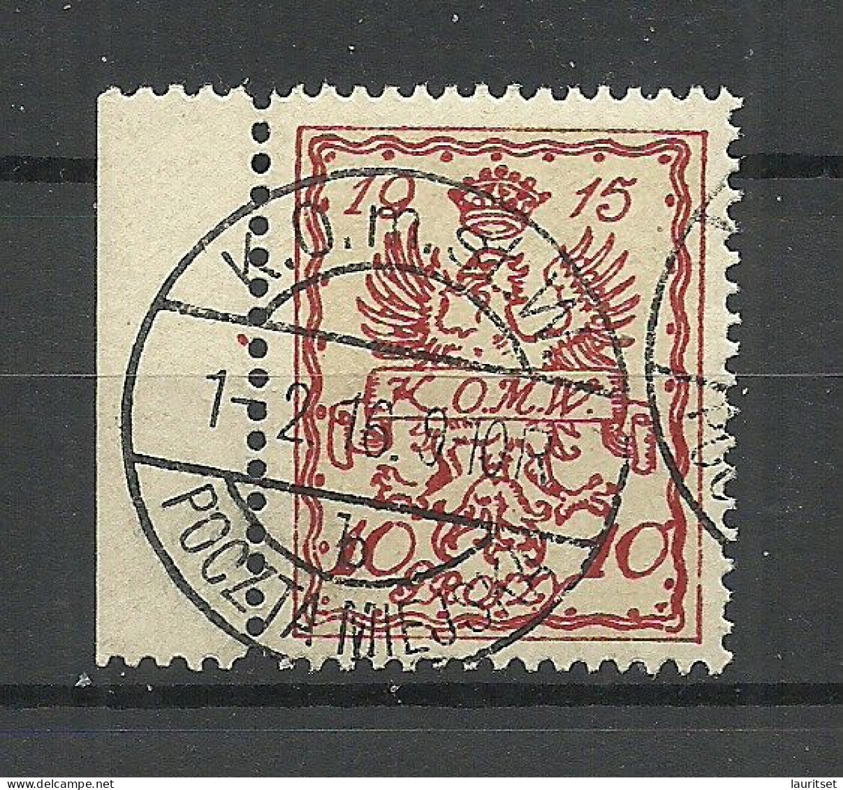POLEN Poland 1915 Stadtpost Warschau Michel 2 O - Used Stamps