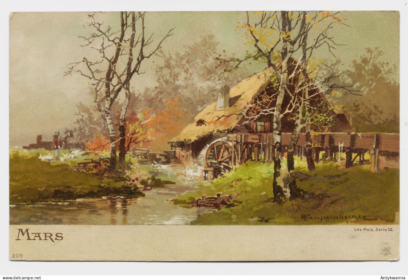 T.  Guggenberger , Mill, Moulin, Mühle , Ca. 1900y ,March , Mars ,Marz  H744 - Guggenberger, T.