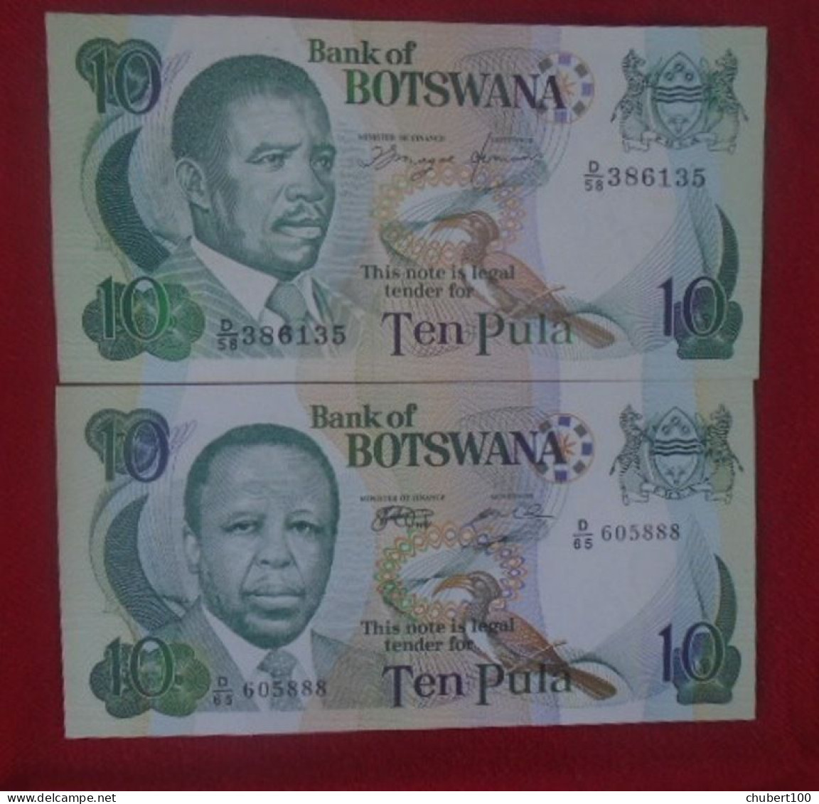 BOTSWANA , P 17 + 20a , 10 Pula , ND 1997 - 1999,  UNC - Botswana