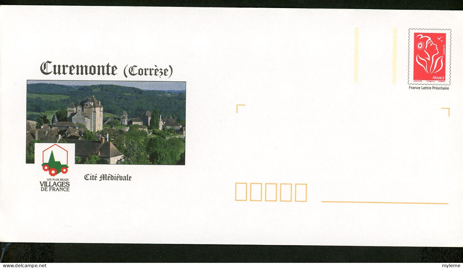 AC14-5 France PAP Timbre N° 3744  Visuel Curemonte : Corrèze - PAP: Ristampa/Lamouche