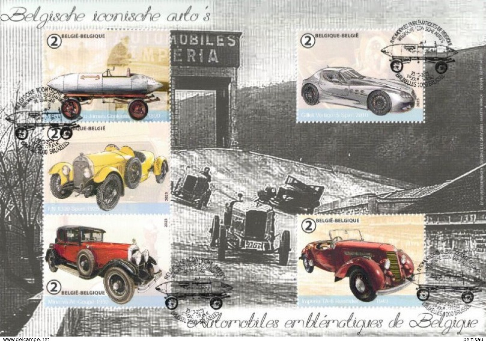 Belgische Iconische Auto's Uitgiftestempel 2023 - Used Stamps