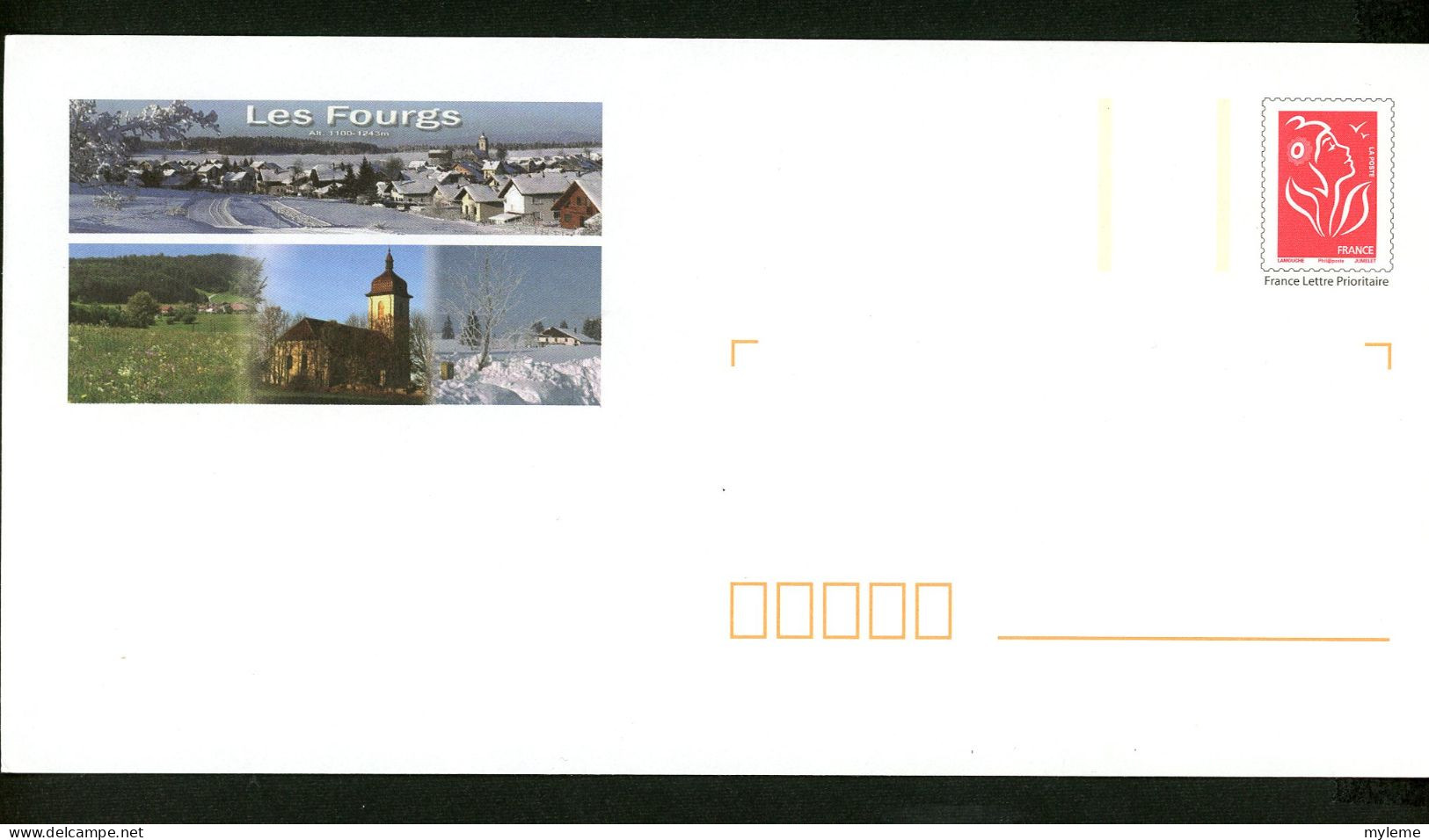 AC14-5 France PAP Timbre N° 3744  Visuel Les Fourgs - PAP: Aufdrucke/Lamouche